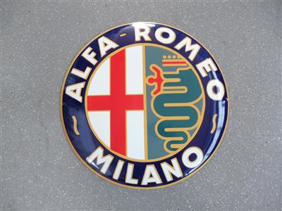 Werbeschild "Alfa Romeo", - Motorová vozidla a technika