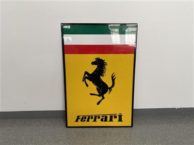 Werbeschild "Ferrari", - Macchine e apparecchi tecnici