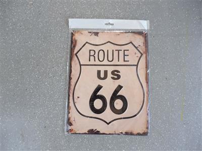 Werbeschild "Route US66", - Motorová vozidla a technika