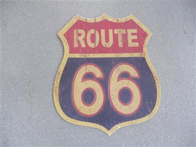 Werbeschild "Route66", - Motorová vozidla a technika