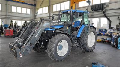 Traktor "New Holland TS115 Allrad" mit Frontlader "Quicke", - Macchine e apparecchi tecnici