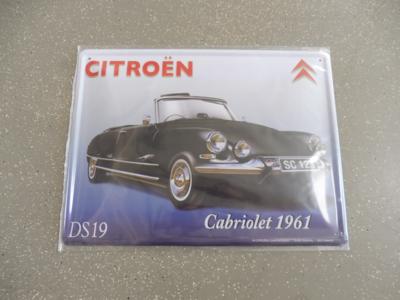 Werbeschild "Citroen Cabriolet 1961 DS19", - Fahrzeuge und Technik