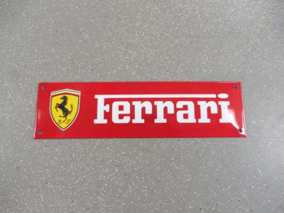 Werbeschild "Ferrari", - Motorová vozidla a technika