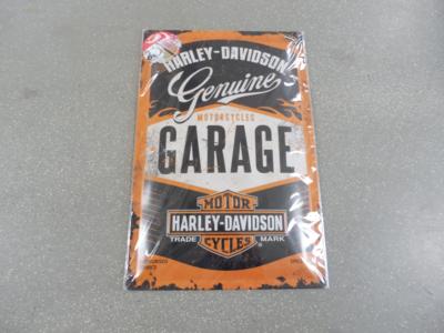 Werbeschild "Harley-Davidson Garage", - Cars and vehicles