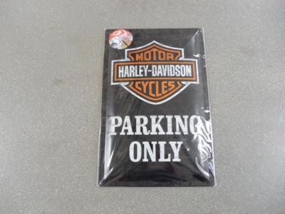 Werbeschild "Harley-Davidson Parking Only", - Fahrzeuge und Technik