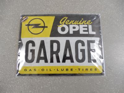 Werbeschild "Opel Garage", - Fahrzeuge und Technik