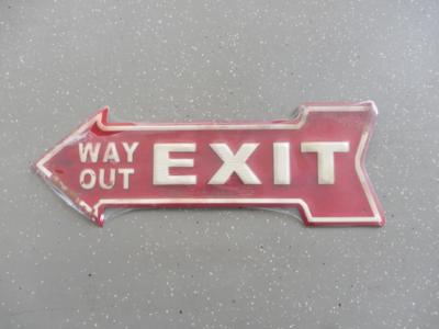 Metallschild "Exit", - Cars and vehicles