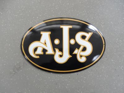 Werbeschild "A. J. S", - Fahrzeuge und Technik