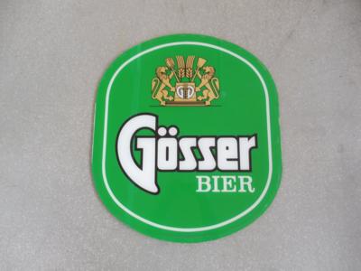 Werbeschild "Gösser Bier", - Cars and vehicles