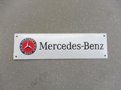 Werbeschild "Mercedes", - Fahrzeuge und Technik