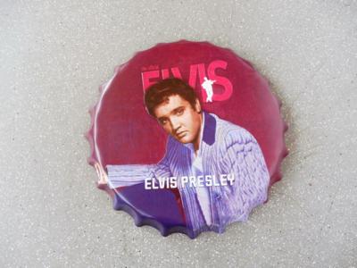 Kronkorken-Blechschild "Elvis Presley", - Macchine e apparecchi tecnici