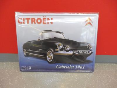 Werbeschild "Citroen Cabriolet 1961", - Fahrzeuge und Technik