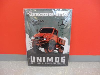 Werbeschild "Unimog", - Fahrzeuge und Technik