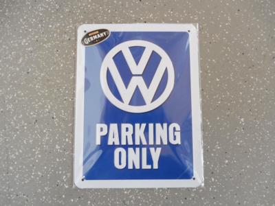 Werbeschild "VW Parking Only", - Fahrzeuge und Technik