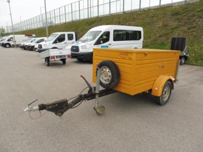 Einachsanhänger "Fitzel Pionier 1003 AB" auflaufgebremst mit Deckel, - Cars and vehicles