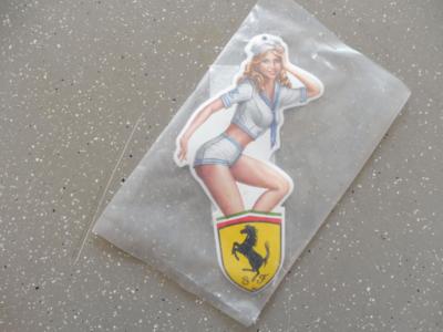 Werbeschild "SF Ferrari mit Girl", - Fahrzeuge und Technik