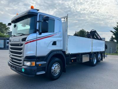 LKW "Scania G410 LB 6 x 2 4 HNA Euro 6" mit Ladekran "HIAB XS 166-ES4 Duo", - Fahrzeuge und Technik