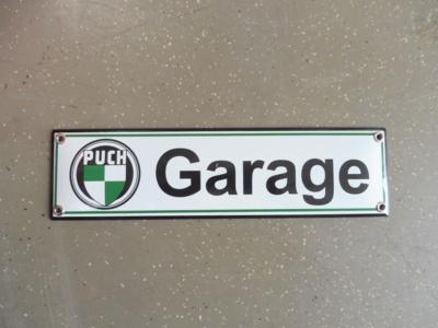 Werbeschild "Puch Garage", - Fahrzeuge und Technik