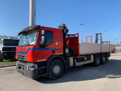 LKW "Renault D Wide DTI 8 320 Aut. (Euro 6)" mit Ladekran und Hubstapler, - Fahrzeuge und Technik