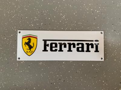 Werbeschild "Ferrari", - Macchine e apparecchi tecnici