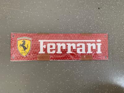 Werbeschild "Ferrari", - Fahrzeuge und Technik