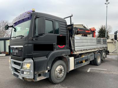 LKW "MAN TGS 26.480 6 x 2*4 LL Euro4" mit Ladekran "Palfinger PK 16002", - Fahrzeuge und Technik