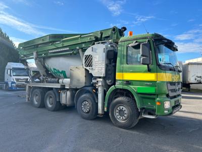 LKW "Mercedes Benz Actros 4151 K/42 8 x 4 Euro 5 Automatik" mit Betonpumpe "Liebherr 24 Z3 XT7", - Fahrzeuge und Technik