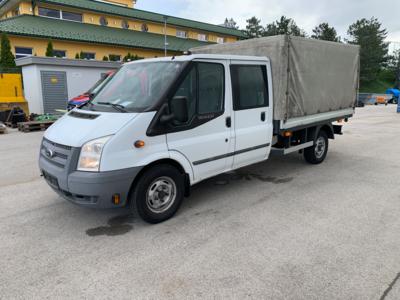 LKW "Ford Transit Doka Pritsche FT350L" mit Planenaufbau (Euro 5), - Fahrzeuge und Technik