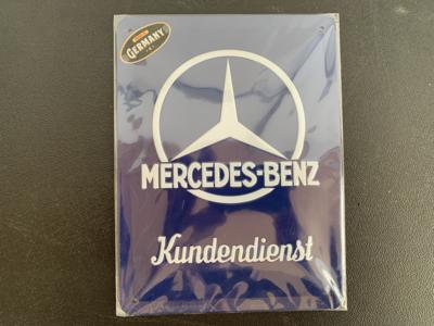 Metallschild "Mercedes Benz-Kundendienst", - Cars and vehicles