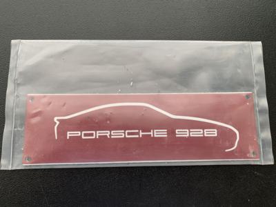 Emailschild "Porsche 928", - Macchine e apparecchi tecnici