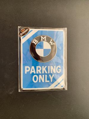 Metallschild "BMW Parking only", - Fahrzeuge und Technik