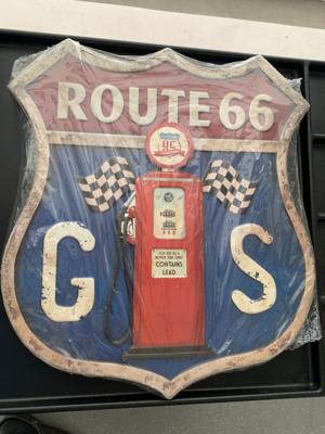Metallschild "Route 66", - Motorová vozidla a technika