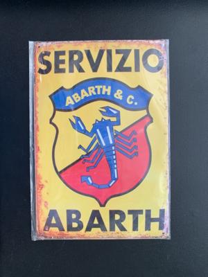 Metallschild "Servicio Abarth", - Cars and vehicles