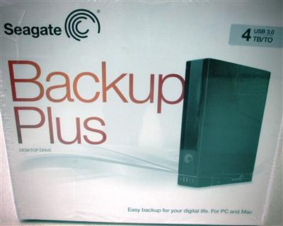 Externe Festplatte "Seagate Backup Plus Desktop Drive", - Postfundstücke