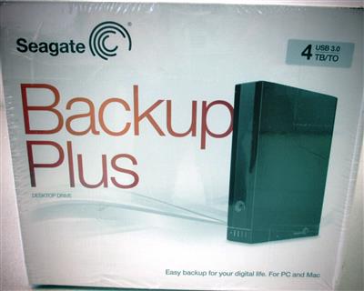 Externe Festplatte "Seagate Backup Plus Desktop Drive", - Postfundstücke