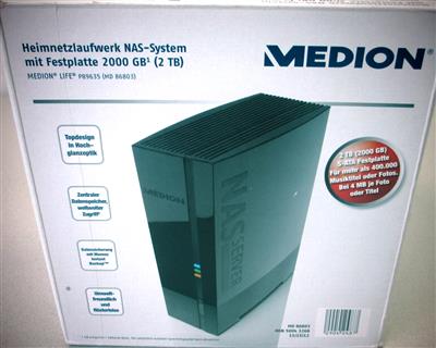 Heimnetzlaufwerk mit Festplatte "Medion", - Postal Service - Special auction