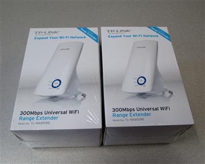 2 WLAN-Verstärker "Universal WiFi Range Extender TP-link TL-WA850RE", - Postal Service - Special auction