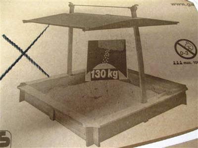 Sandkasten "Mickey" mit Dachlift, - Postal Service - Special auction