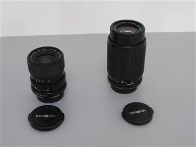 2 Kameraobjektive Minolta, - Klein Technik