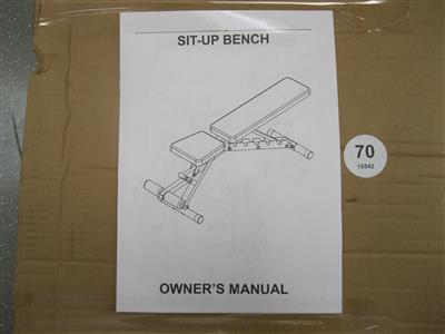 Fitnessbank "Sit-up Bench", - Special auction