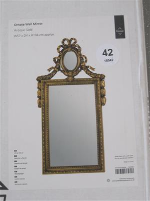 Spiegel ca. 57 x 104 cm, - Postfundstücke