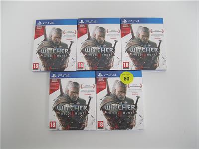5 PS4-Spiele "The Witcher 3: Wild Hunt", - Special auction