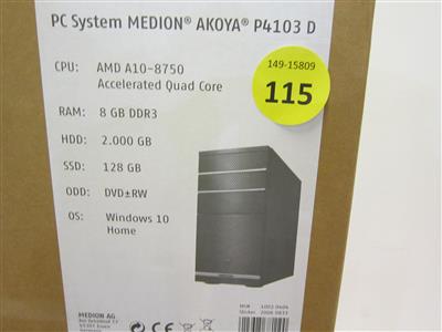 PC-System "Medion Akoya P4103 D", - Postfundstücke