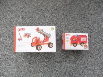 Holz-Spielzeugautos "Goki", - Toys & Books