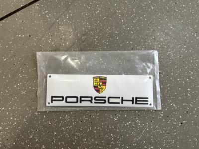 Werbeschild "Porsche", - Baumaschinen und Technik