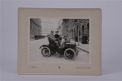 4 Fotografien um 1905 - Klassische Fahrzeuge und Automobilia