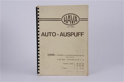 Hava Auspuffkatalog - Klassische Fahrzeuge und Automobilia