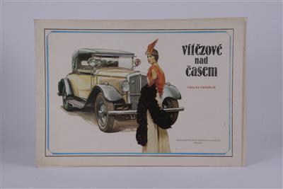 Mappe mit 24 Drucken tschechischer Fahrzeuge - Vintage Motor Vehicles and Automobilia