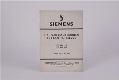 Siemens Lichtanlassmaschinen - Klassische Fahrzeuge und Automobilia