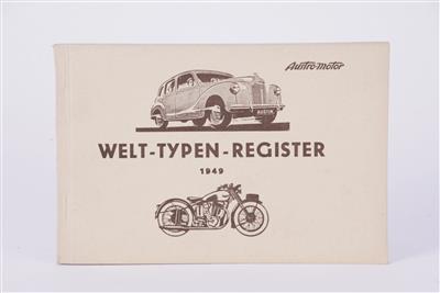 Welt-Typen-Register 1949 - Klassische Fahrzeuge und Automobilia
